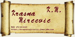 Krasna Mirčević vizit kartica